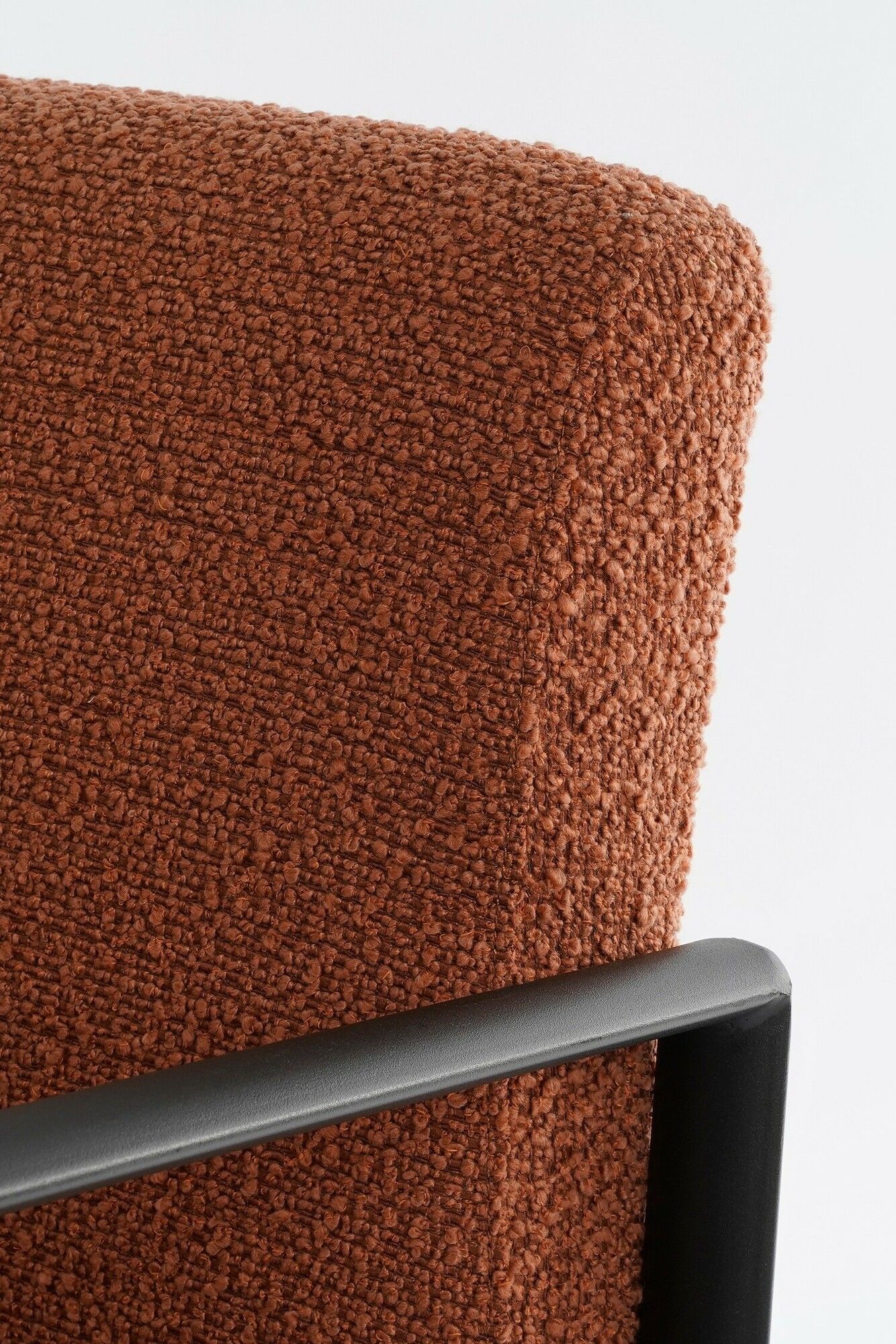 Modern Armchair with Bouclé Upholstery
