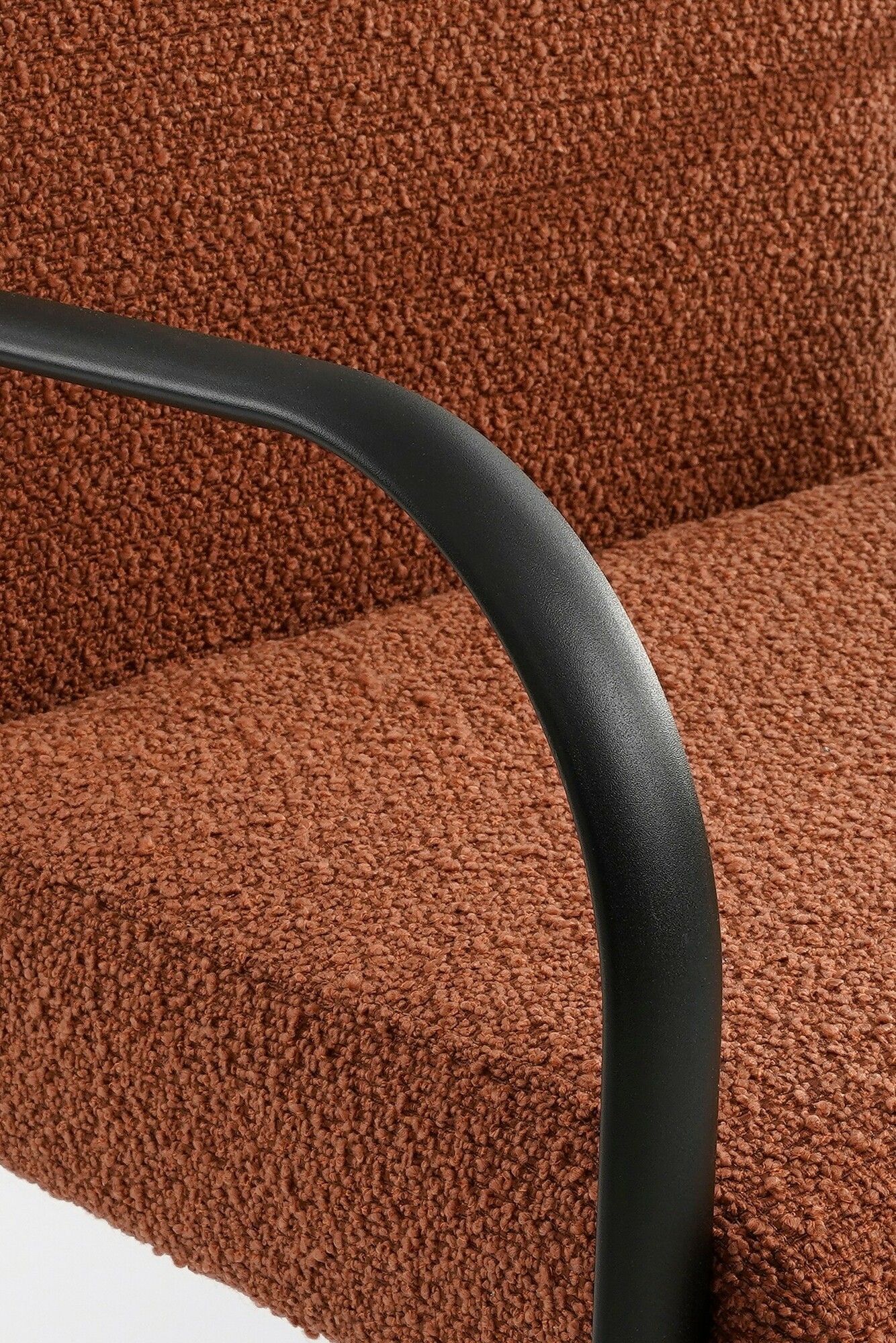 Modern Armchair with Bouclé Upholstery