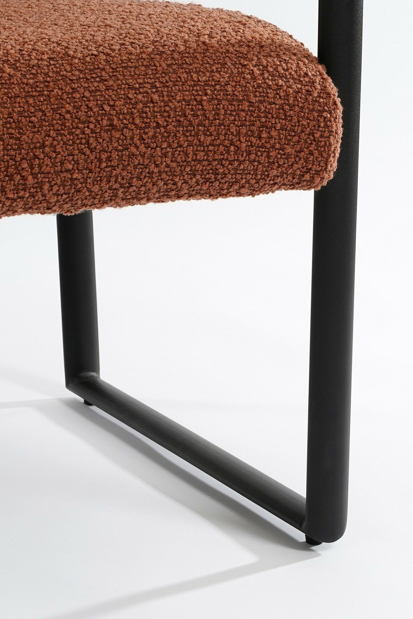 Modern Armchair with Bouclé Upholstery