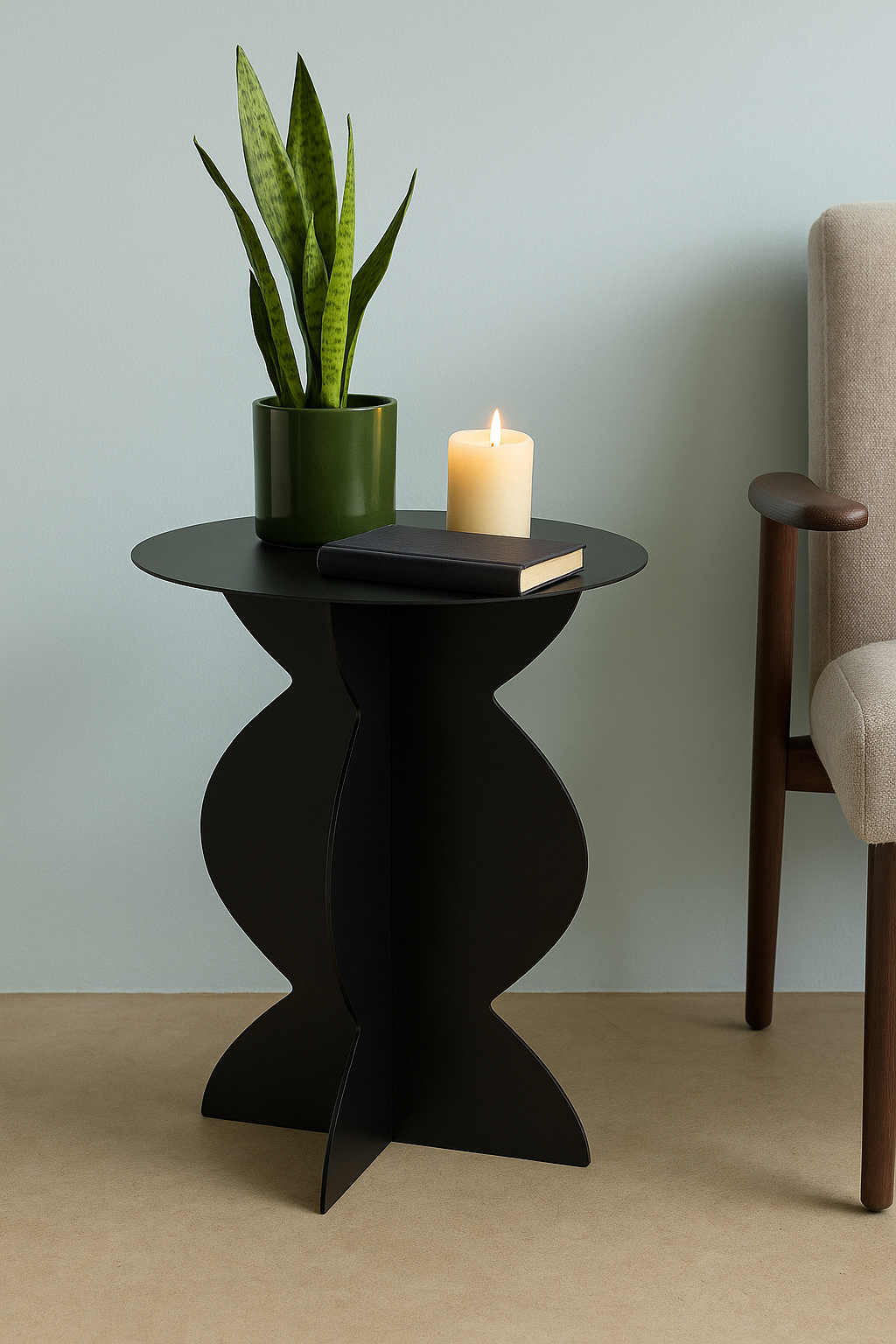 Modern Black Side Table