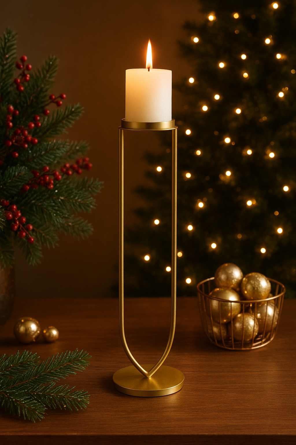 Elegant Gold Candle Holder – 2 Sizes (48 cm &amp; 57 cm)