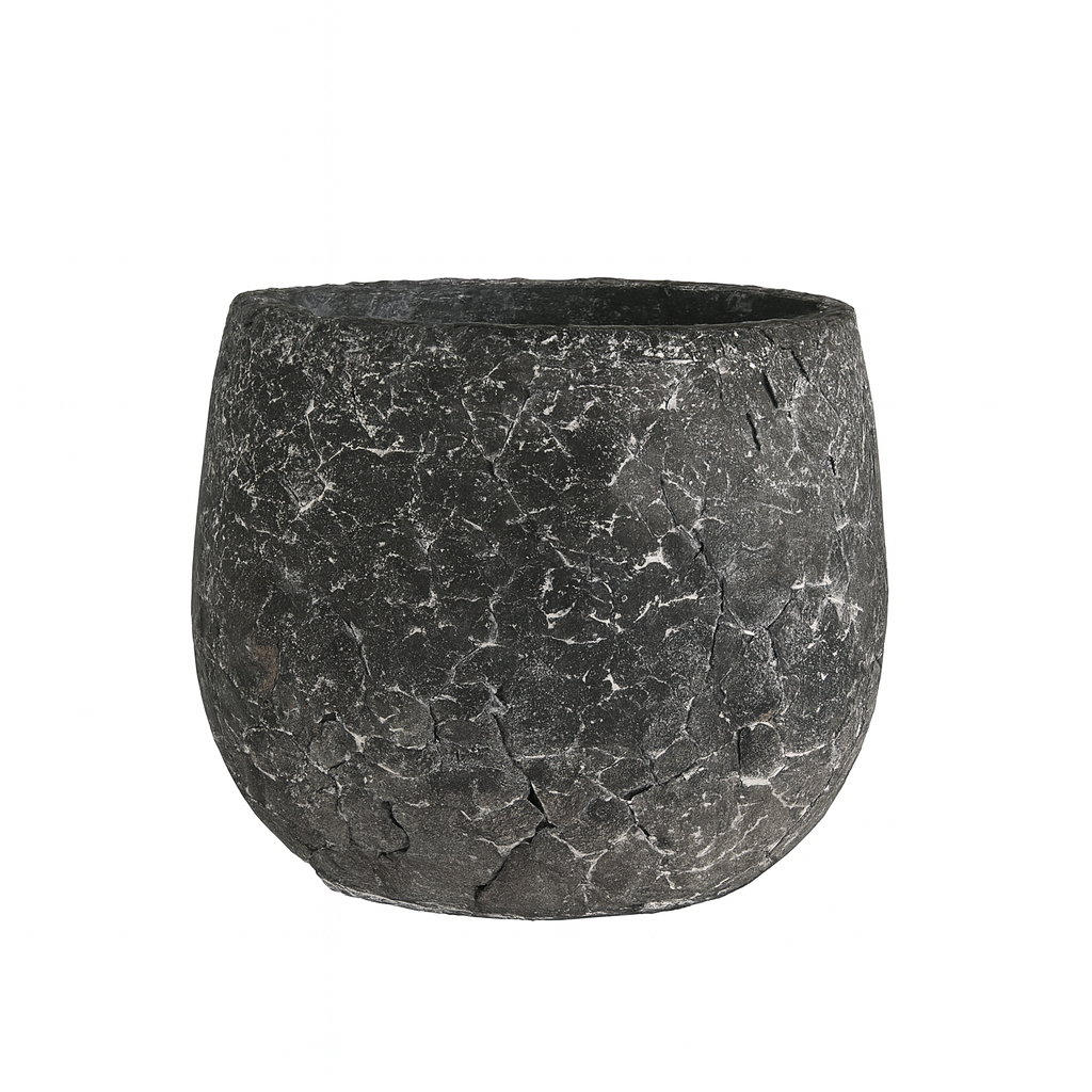 Textured Black Plant Pots