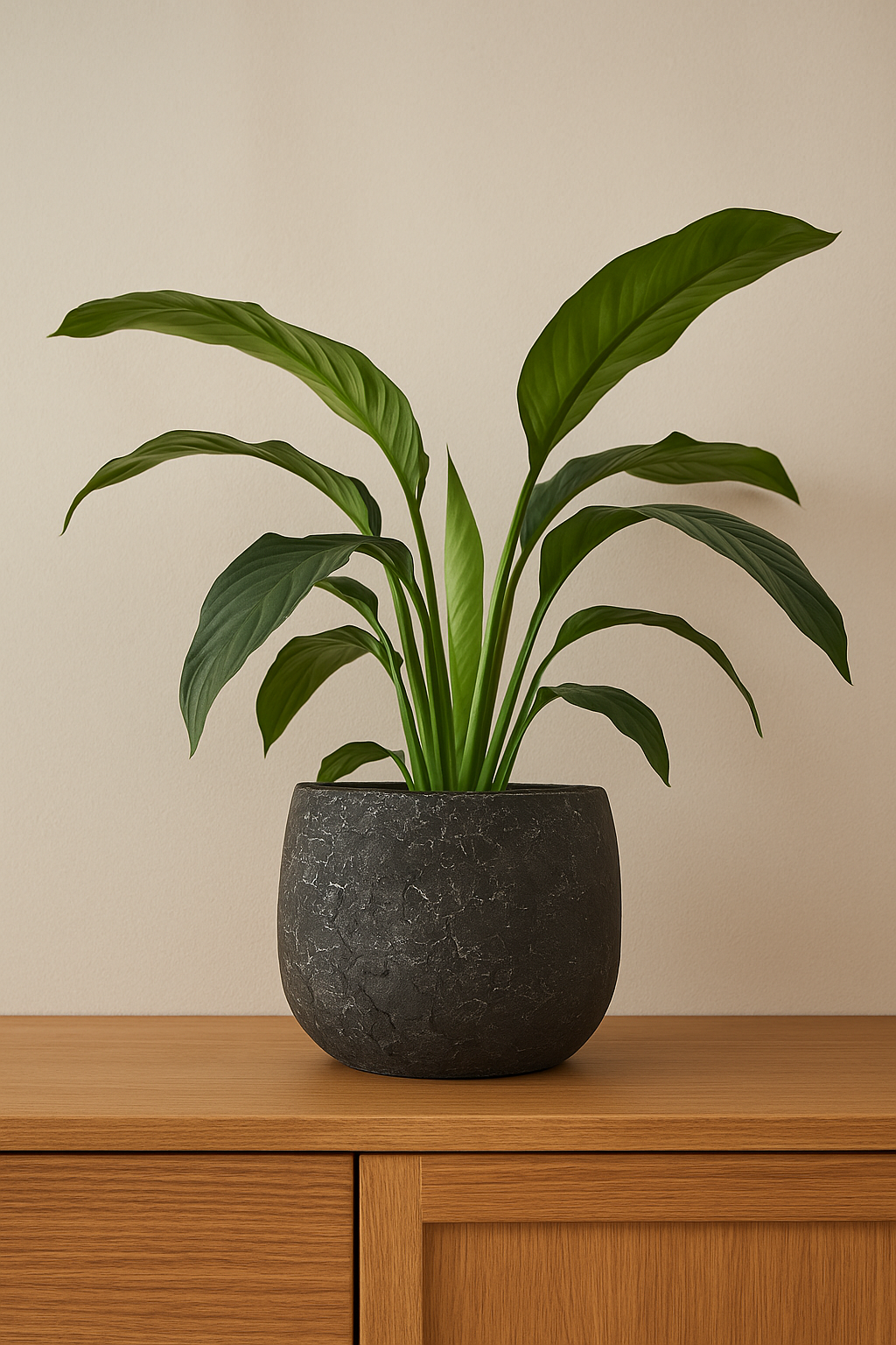 Textured Black Plant Pots